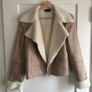 SHERPA LINED CROPPED COAT
